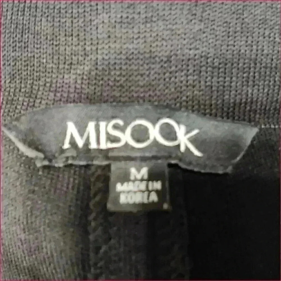 Misook Knit High Rise Straight Pant - Women's Elegant Pull-On Trousers - Medium - Picture 3 of 3